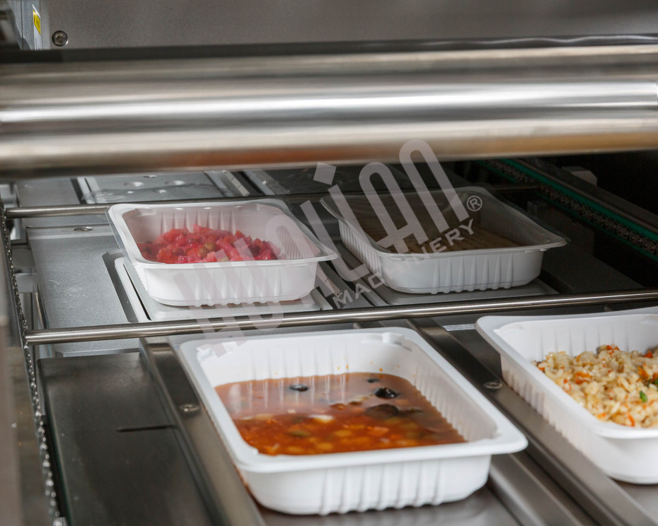 Автоматический запайщик лотков с функцией вакуумной газации HVT-450A/2 V2 (нерж., лоток 187*137) Hualian - Купить с доставкой по всему Казахстану