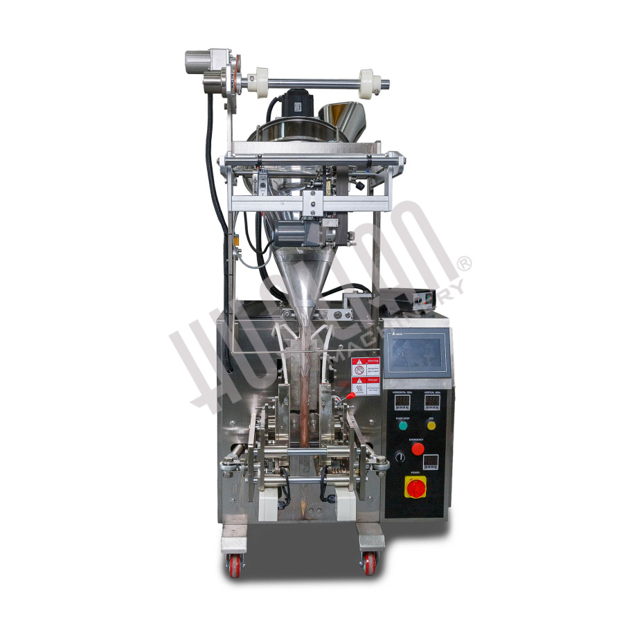 Машина для упаковки трудно-сыпучих продуктов и порошков DXDF-100AX (15-100 мл,4-х шовн., шир.пленки 240 мм, насечка, датер HP-241G, зубчатый нож, шов  Hualian - Купить с доставкой по всему Казахстану