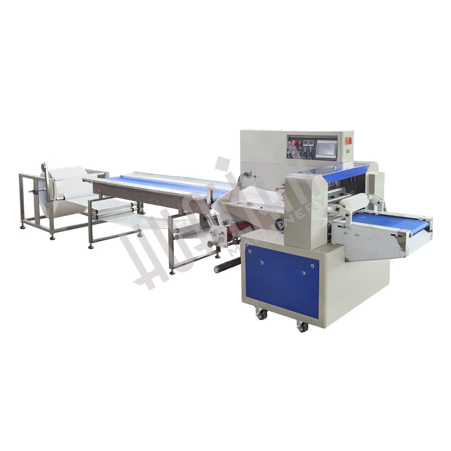 Автоматическая горизонтальная упаковочная машина DXDZ-600XD под ВПП (3 servo, лент. 250 мм, рег. форм., min bag L 130, H 120, трансп.попереч.запайки) Hualian - Купить с доставкой по всему Казахстану