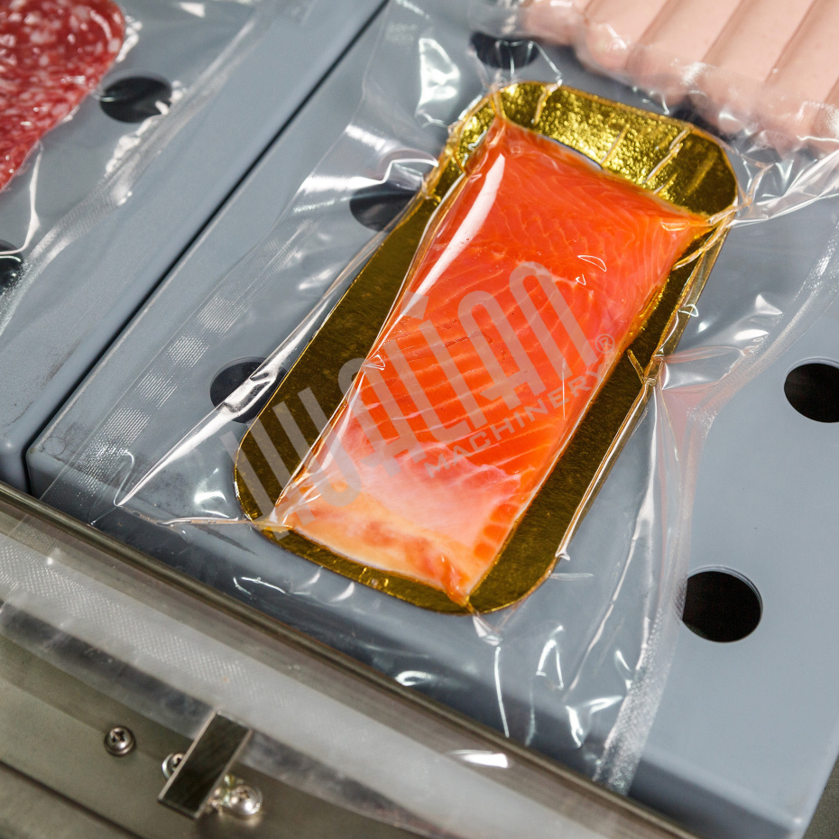 Напольная двухкамерная вакуум-упаковочная машина DZQ-500/2SB SS (нерж., газ) Hualian - Купить с доставкой по всему Казахстану