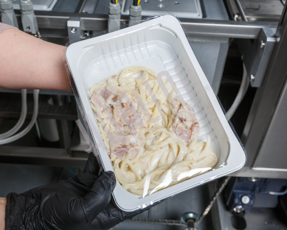 Автоматический запайщик лотков с функцией вакуумной газации HVT-450A/2 V2 (нерж., лоток 187*137) Hualian - Купить с доставкой по всему Казахстану