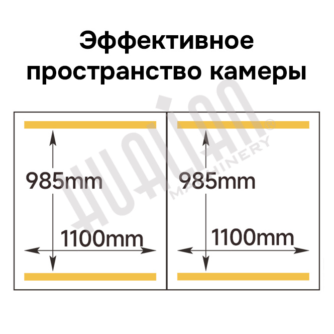 Напольная двухкамерная вакуум-упаковочная машина HVC-1100S/2B (нерж., газ, ОБРЕЗКА, автоподъем крыш)  Hualian - Купить с доставкой по всему Казахстану