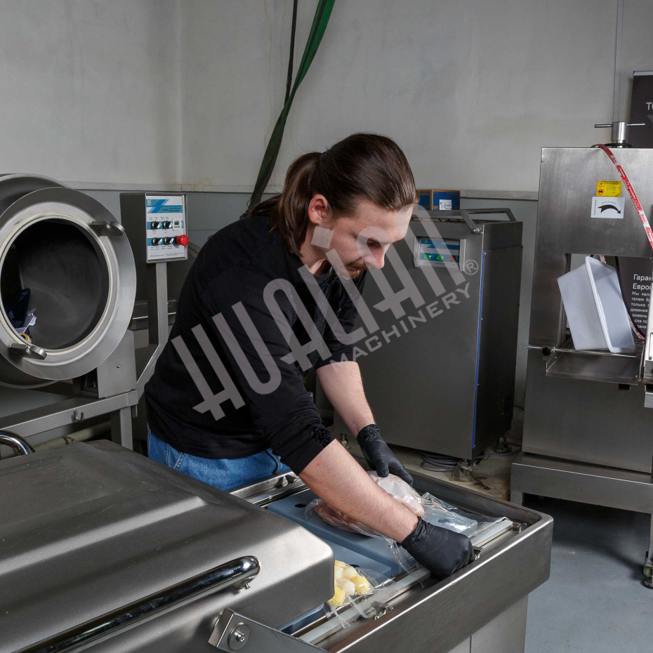 Напольная двухкамерная вакуум-упаковочная машина DZ-600/2SB SS (нерж.) Hualian - Купить с доставкой по всему Казахстану