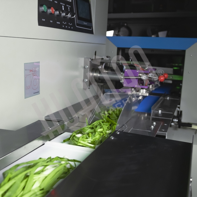 Горизонтальная упаковочная машина DXDZ-450XD NEW (H-70mm, bag L 130-450mm, S 400mm, рег.форм, транспортёр на выходе, вставки в трансп) Hualian - Купить с доставкой по всему Казахстану