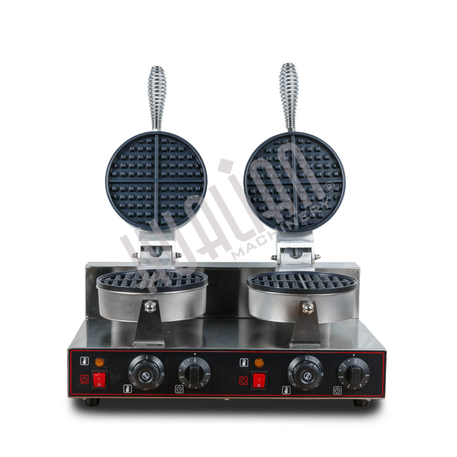 Вафельница для объемных вафель HWB-2 (2 секции, круг) Hualian - Купить с доставкой по всему Казахстану