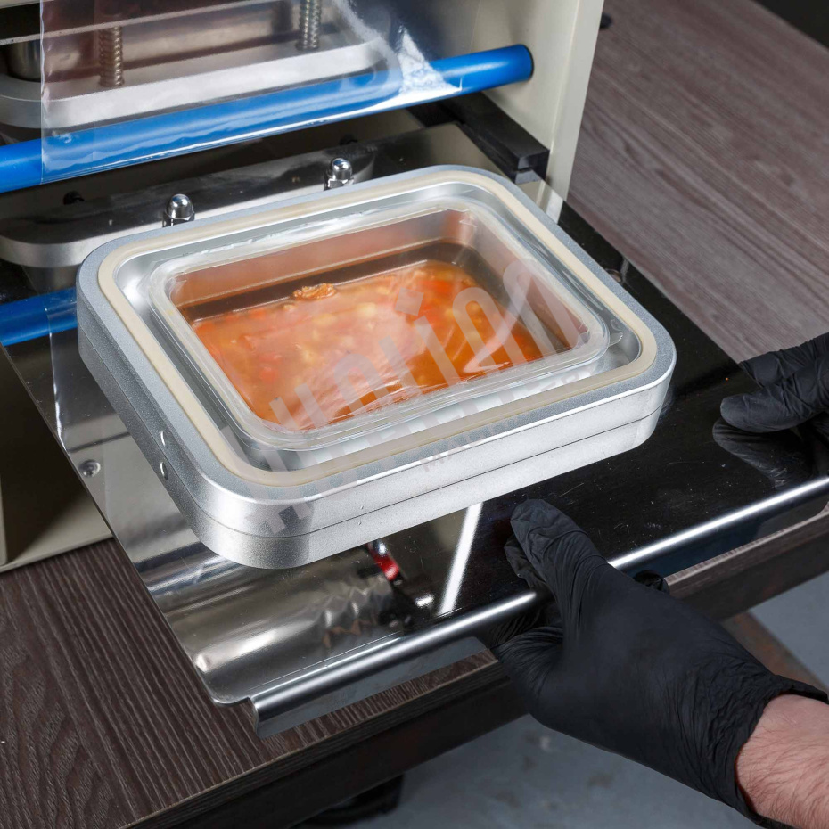 Полуавтоматический запайщик лотков HL-95B (187х137 мм) (фигурная матрица) Hualian - Купить с доставкой по всему Казахстану