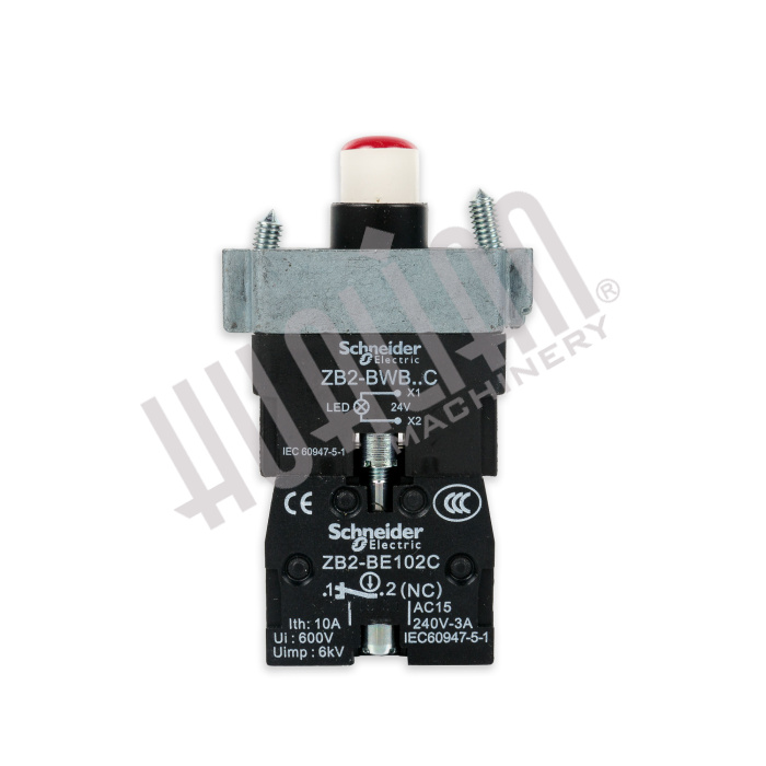 Кнопка с подсветкой (контактная группа, НЗ, красная) (панель управления BSF-5640LG) Hualian - Купить с доставкой по всему Казахстану