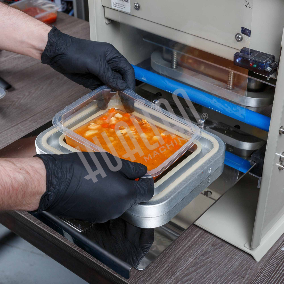 Полуавтоматический запайщик лотков HL-95B (187х137 мм) (фигурная матрица) Hualian - Купить с доставкой по всему Казахстану