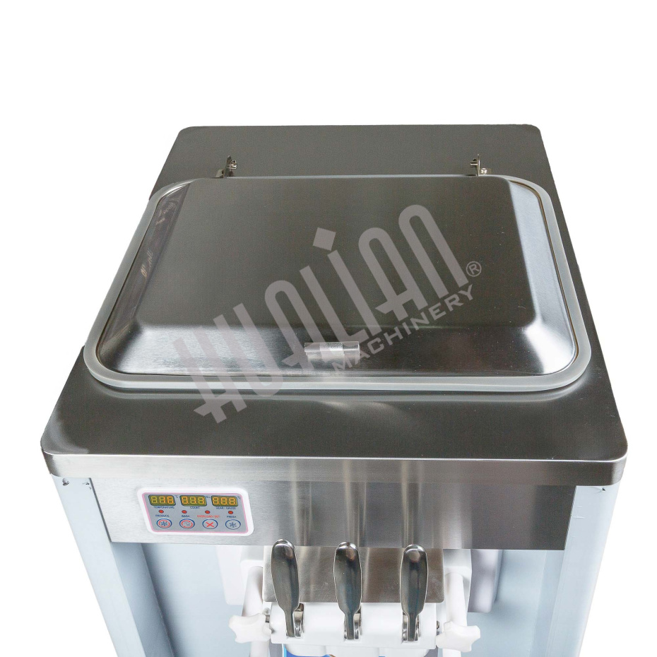 Фризер для мягкого мороженого HIM-03 с функцией ночного хранения и помпой (3 рожка) Hualian - Купить с доставкой по всему Казахстану