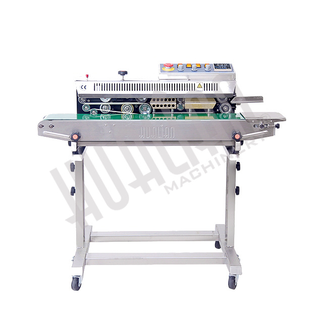 Роликовый конвейерный запайщик горизонтальный на консоли FRBM-810III SS (нерж.) Hualian - Купить с доставкой по всему Казахстану