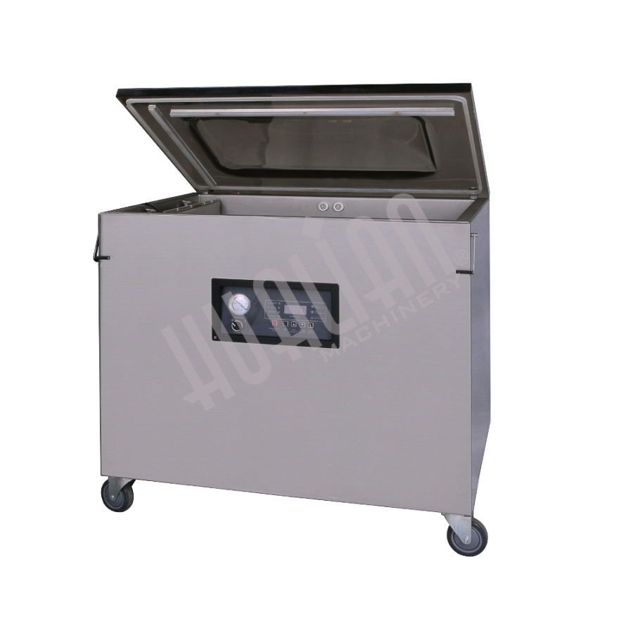 Напольный вакуумный упаковщик DZQ-1100/2L (нерж., газ)