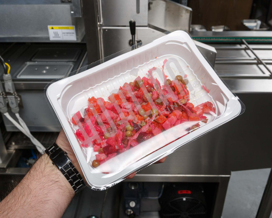 Автоматический запайщик лотков с функцией вакуумной газации HVT-450A/2 V2 (нерж., лоток 187*137) Hualian - Купить с доставкой по всему Казахстану