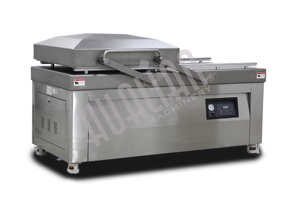 Напольная двухкамерная вакуум-упаковочная машина HVC-720S/2B-G SS (нерж., газ, электр. панель, 380В)  Hualian - Купить с доставкой по всему Казахстану