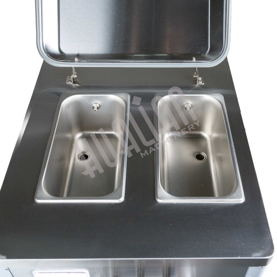 Фризер для мягкого мороженого HIM-03 с функцией ночного хранения и помпой (3 рожка) Hualian - Купить с доставкой по всему Казахстану