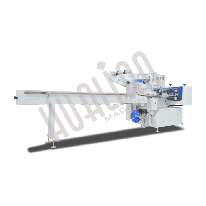 Горизонтальная упаковочная машина DXDZ-590A/180 (3 servo, ПОФ, bag L 150-350 mm, S - 330, bag W 30-180 mm, H 30-105 mm) Hualian - Купить с доставкой по всему Казахстану