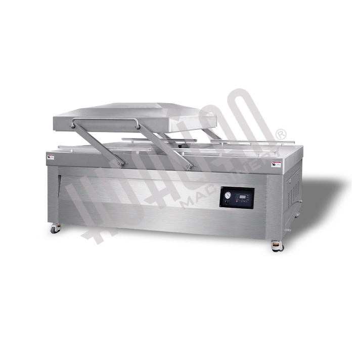 Напольная двухкамерная вакуум-упаковочная машина HVC-1100S/2B (нерж., газ, ОБРЕЗКА, автоподъем крыш)  Hualian - Купить с доставкой по всему Казахстану
