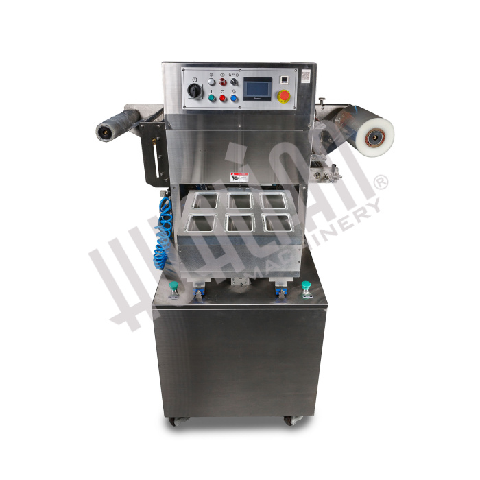 Полуавтоматический запайщик лотков HVT-550M/6 (6 лотков,187*137*40) (нерж., СКИН) Hualian - Купить с доставкой по всему Казахстану