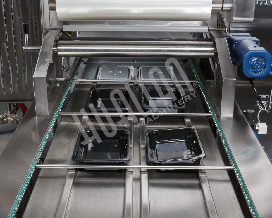 Автоматический запайщик лотков с функцией вакуумной газации HVT-450A/2 V2 (нерж., лоток 187*137) Hualian - Купить с доставкой по всему Казахстану