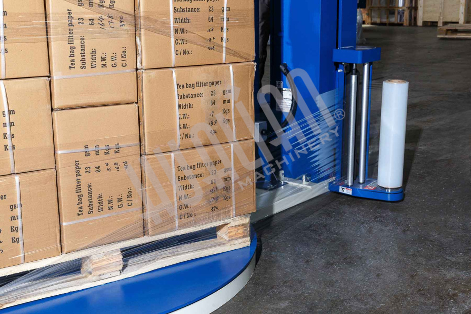 Паллетоупаковщик HL-1500ЕP Pro с механическим натяжением с прижимом Hualian - Купить с доставкой по всему Казахстану