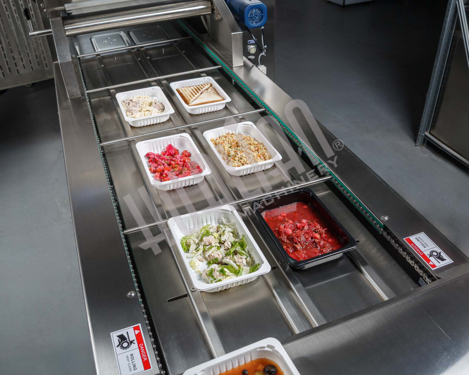 Автоматический запайщик лотков с функцией вакуумной газации HVT-450A/2 V2 (нерж., лоток 187*137) Hualian - Купить с доставкой по всему Казахстану