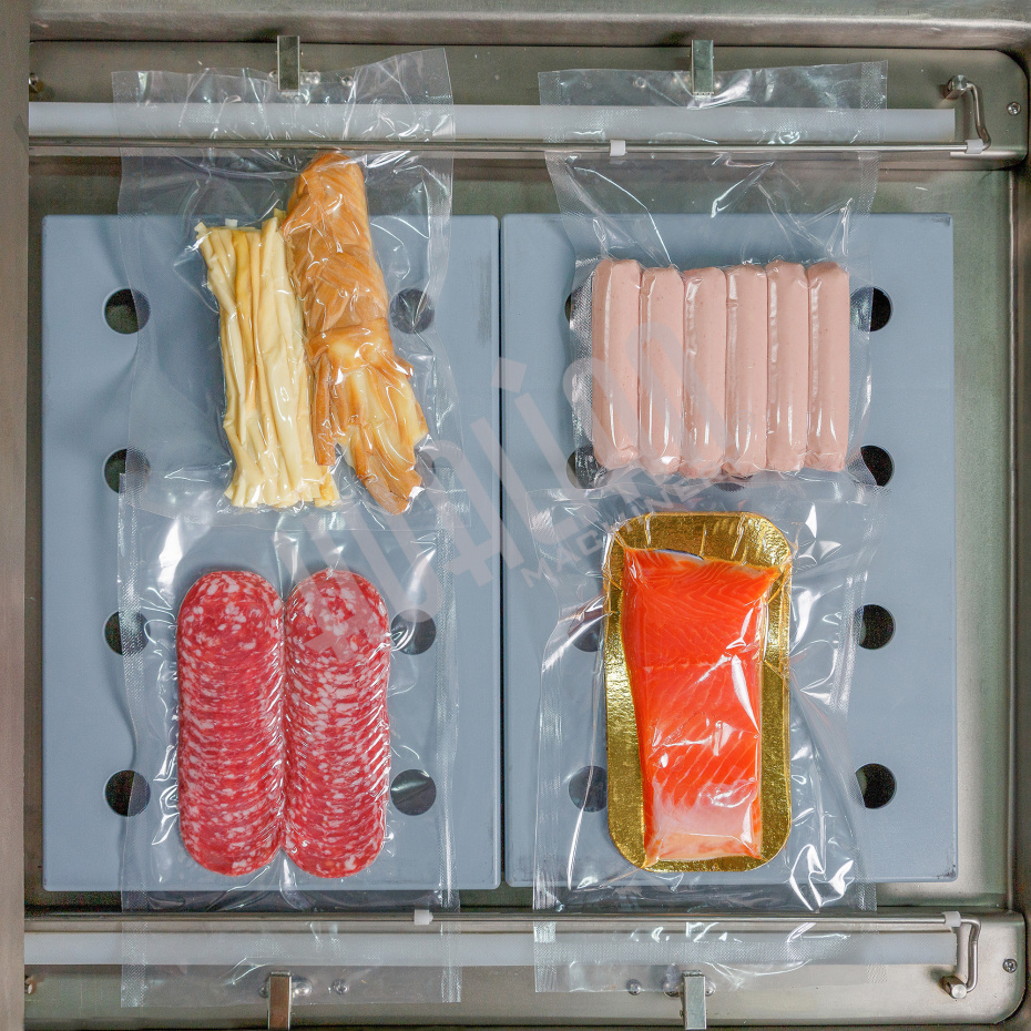 Напольная двухкамерная вакуум-упаковочная машина DZQ-500/2SB SS (нерж., газ) Hualian - Купить с доставкой по всему Казахстану