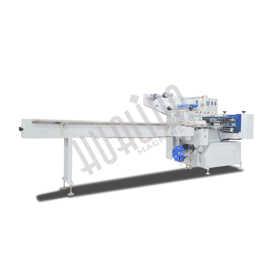 Горизонтальная упаковочная машина DXDZ-590A/180 (3 servo, ПОФ, bag L 150-350 mm, S - 330, bag W 30-180 mm, H 30-105 mm) Hualian - Купить с доставкой по всему Казахстану