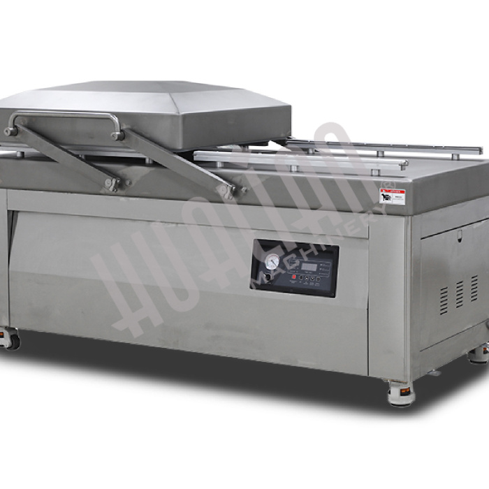 Напольная двухкамерная вакуум-упаковочная машина HVC-720S/2B-G SS (нерж., газ, электр. панель, 380В)  Hualian - Купить с доставкой по всему Казахстану
