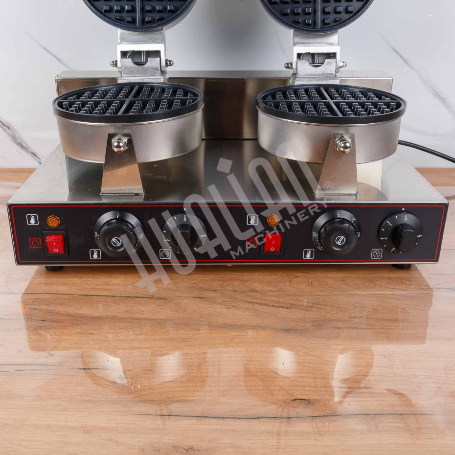 Вафельница для объемных вафель HWB-2 (2 секции, круг) Hualian - Купить с доставкой по всему Казахстану