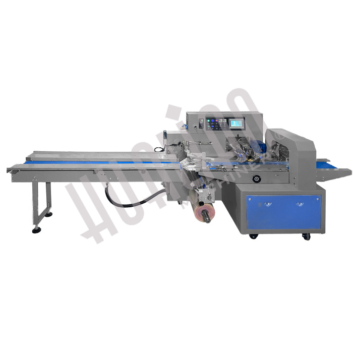 Горизонтальная упаковочная машина DXDZ-600XD с откачкой воздуха (3 servo, лент. 280 мм, min bag L 180, H max. 100) Hualian - Купить с доставкой по всему Казахстану