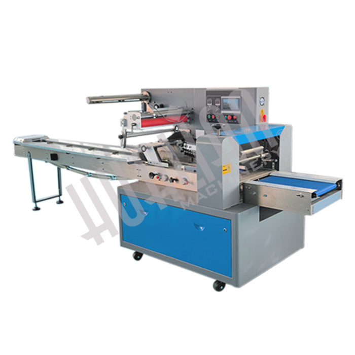 Горизонтальная упаковочная машина DXDZ-600D (3 servo, рег. форм. 100-250 мм, min bag L 150, S 450, H 120, трансп.попереч.запайки) Hualian - Купить с доставкой по всему Казахстану