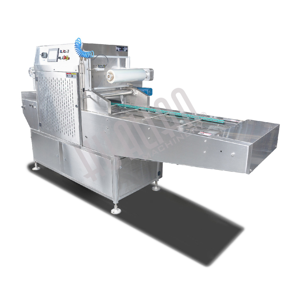 Автоматический запайщик лотков с функцией вакуумной газации HVT-450A/2 V2 (нерж., лоток 187*137) Hualian - Купить с доставкой по всему Казахстану