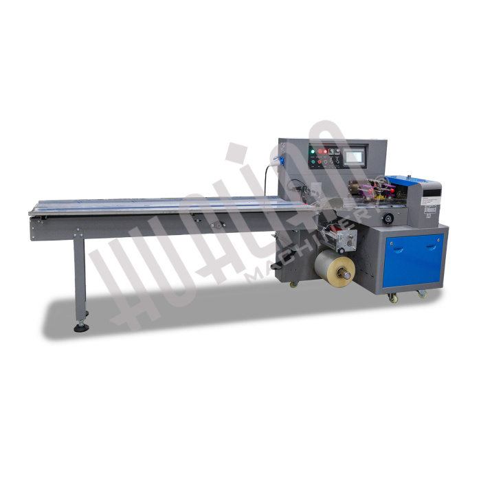 Горизонтальная упаковочная машина DXDZ-450XD (3 servo, лент. 200 мм, рег.форм., min bag L 130, H 100, трансп.попереч.запайки)  Hualian - Купить с доставкой по всему Казахстану