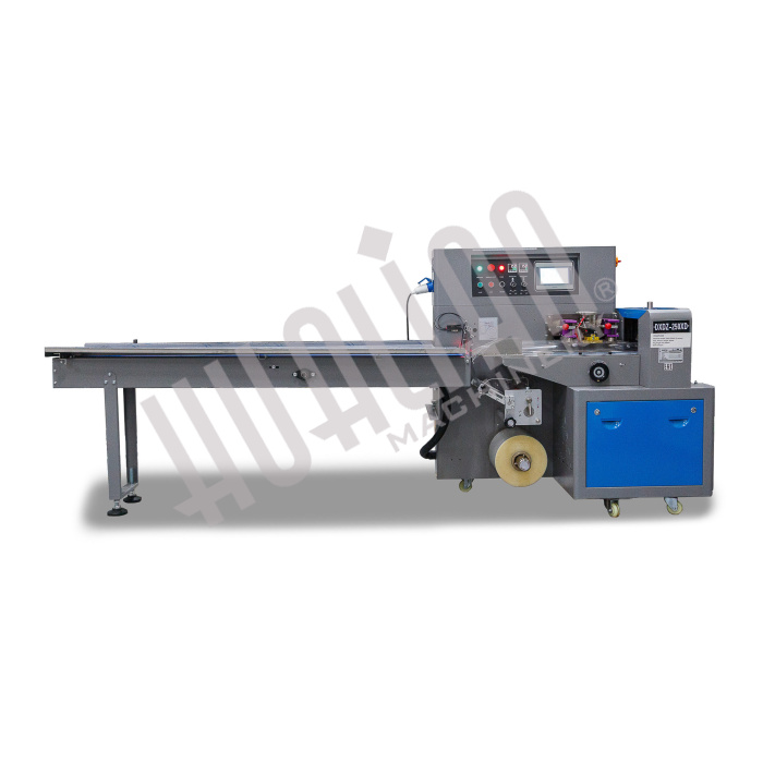 Горизонтальная упаковочная машина DXDZ-250XD (3 servo, лент. 150 мм, рег.форм., min bag L 65, H 40, 2-х позиц.нож) Hualian - Купить с доставкой по всему Казахстану