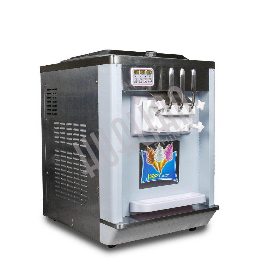 Фризер для мягкого мороженого HIM-03 с функцией ночного хранения и помпой (3 рожка) Hualian - Купить с доставкой по всему Казахстану