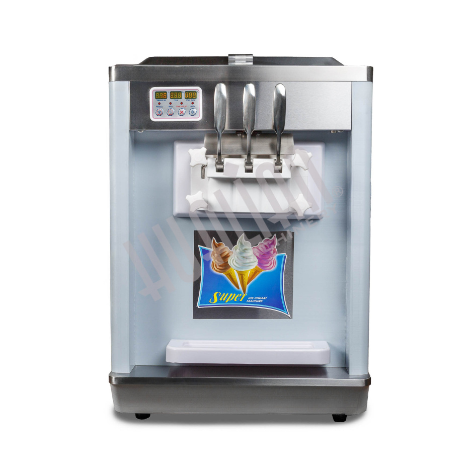 Фризер для мягкого мороженого HIM-03 с функцией ночного хранения и помпой (3 рожка) Hualian - Купить с доставкой по всему Казахстану