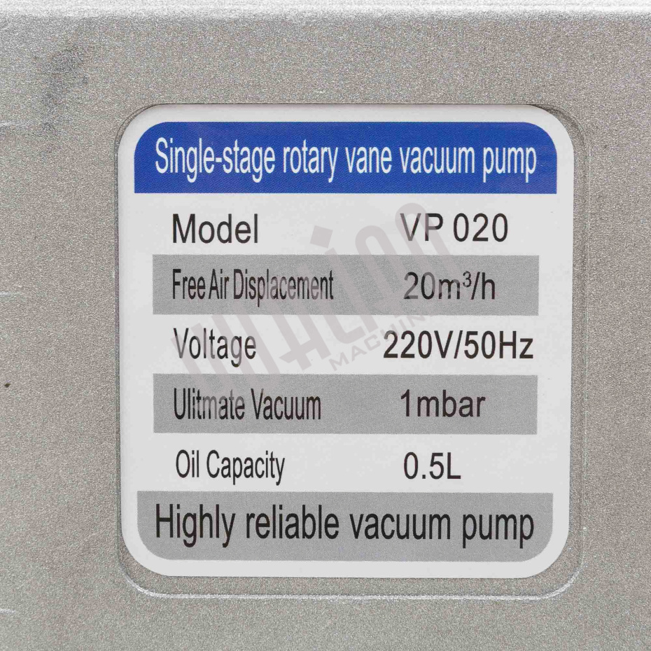 Вакуумный насос VP020 с двигателем 220В для EV-40, EV-41, EV-50, EV-51, EV-52, EV-62 Hualian - Купить с доставкой по всему Казахстану